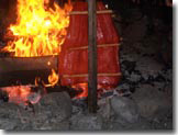Smoking spring salmon